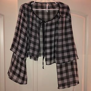 Sheer gingham top